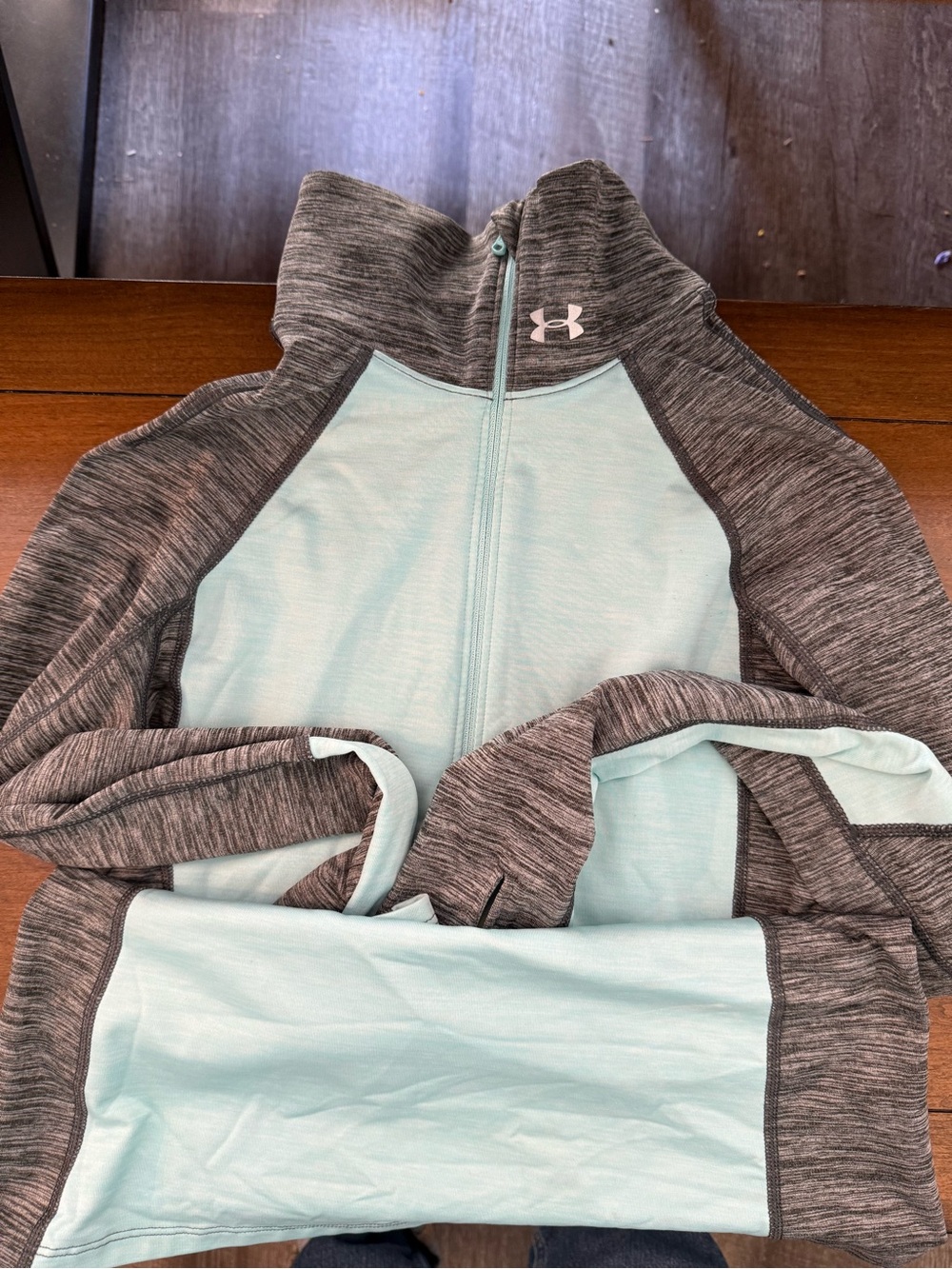 Under Armour Women's mint green  and Gray quarter Zip-Up Utility Jacket